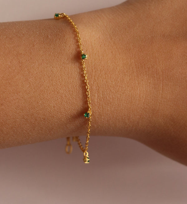 Emerald Drop Bracelet-Bracelets-Anushka Jain Jewellery