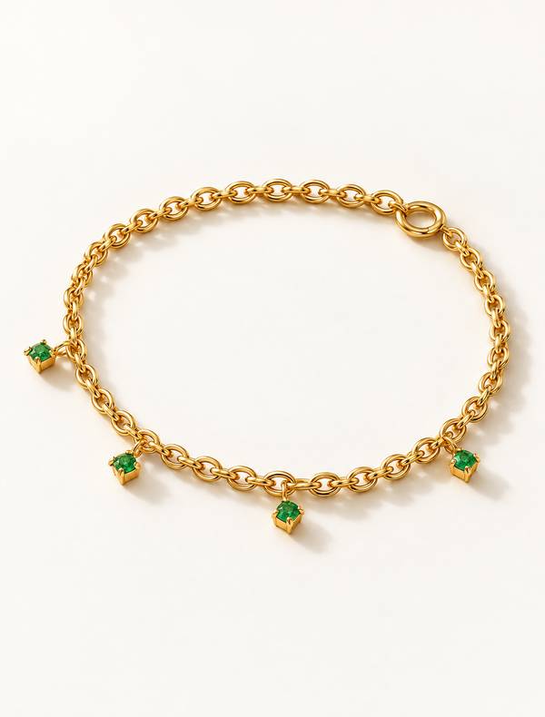 Emerald Drop Bracelet