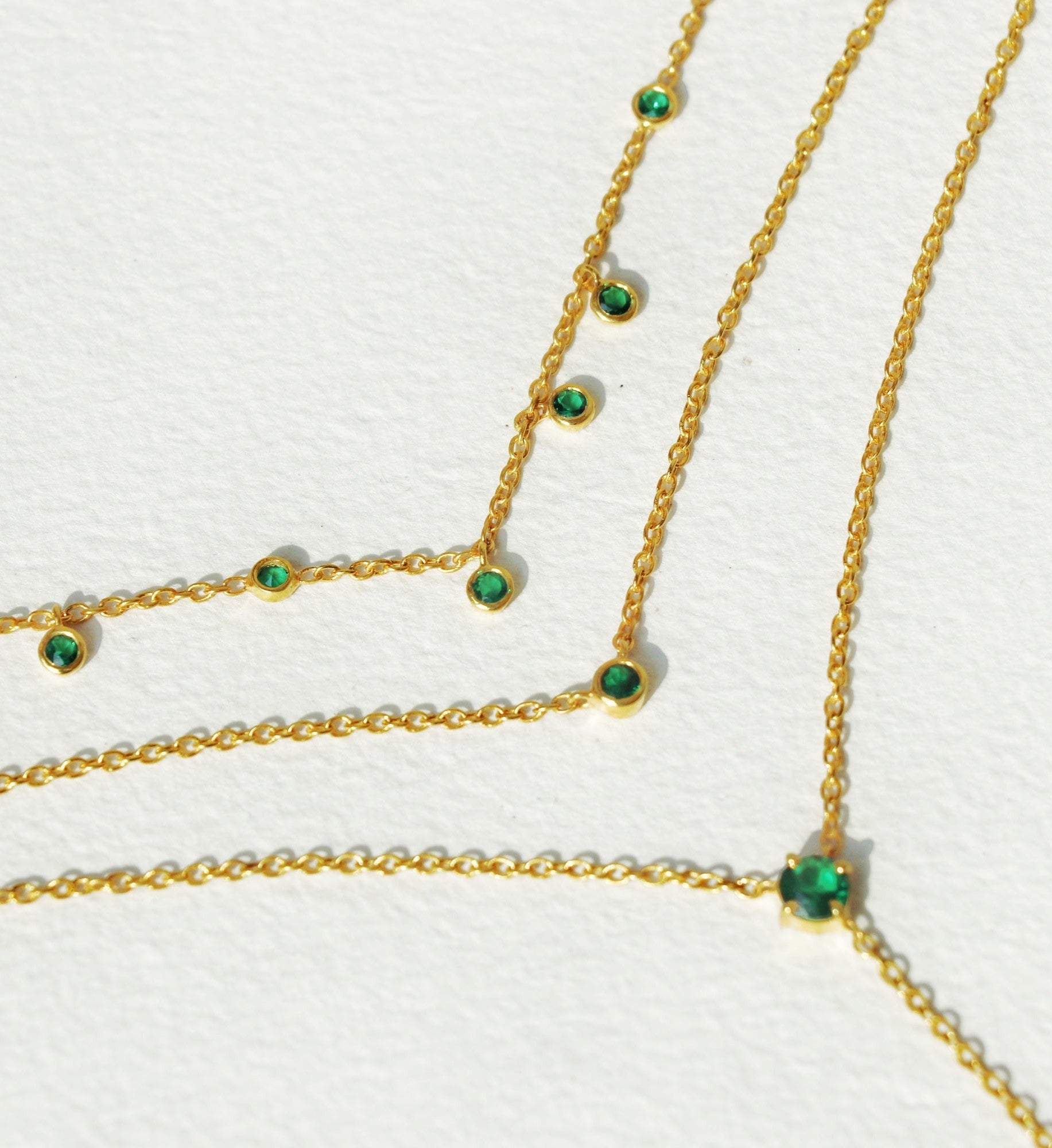 Emerald Drop Necklace-Pendants-Anushka Jain Jewellery
