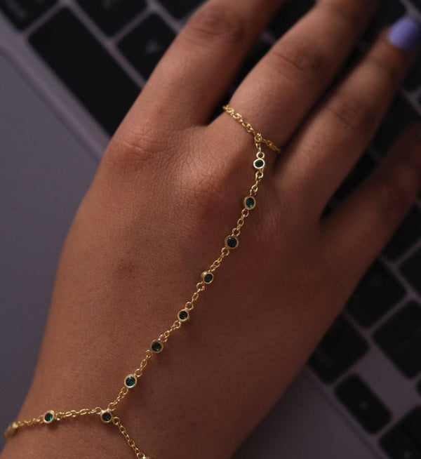 Emerald Hathfool-Bracelets-Anushka Jain Jewellery