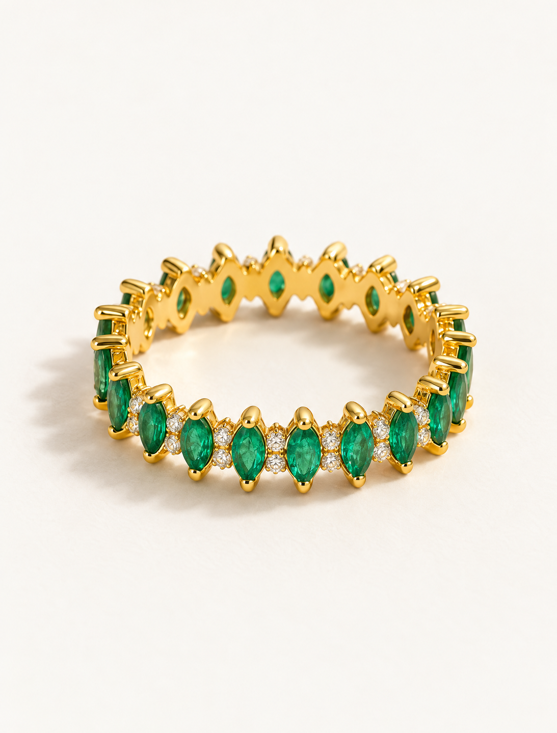 Emerald Marquise Eternity Ring