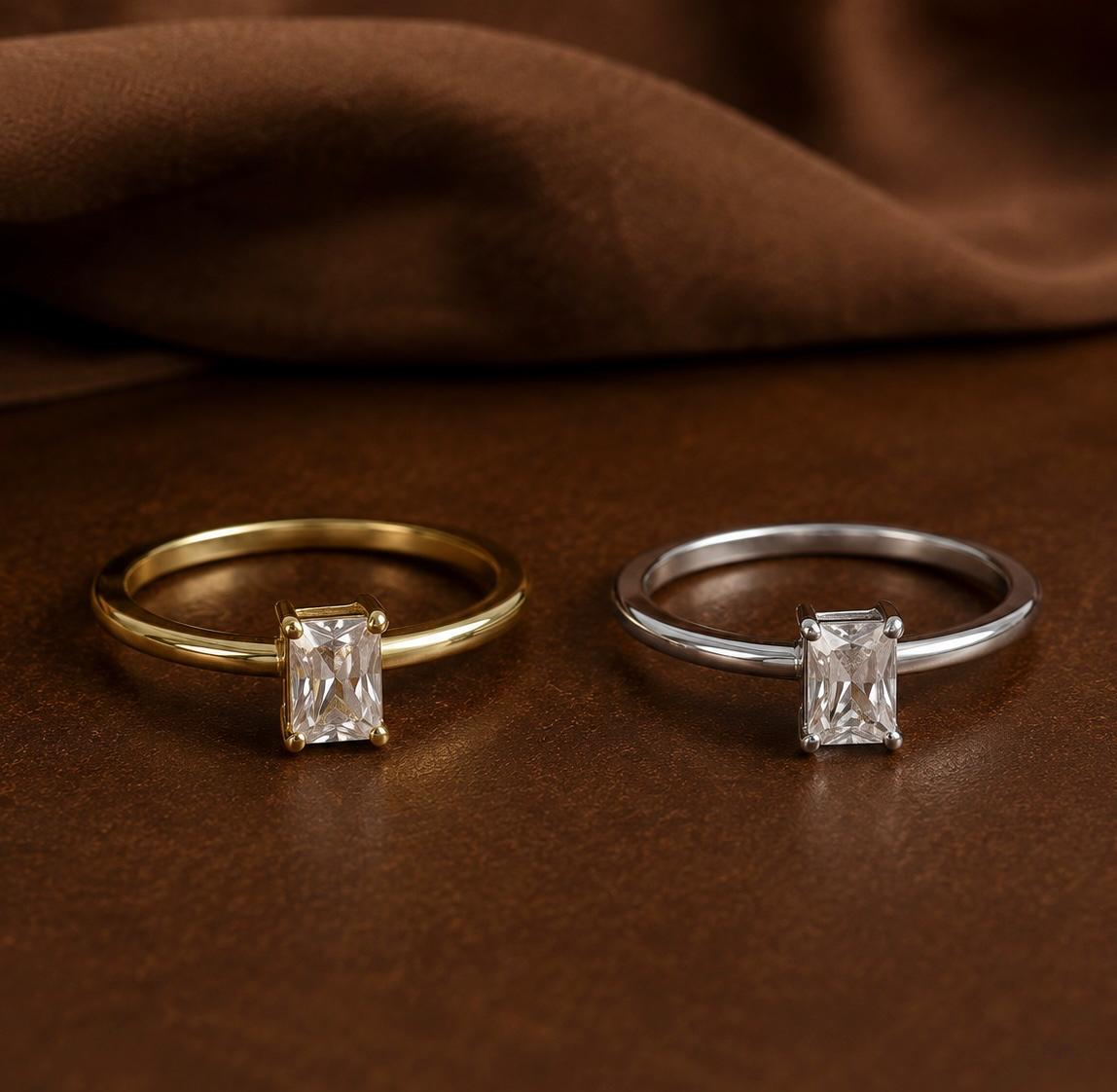 Emerald Cut Diamond Ring