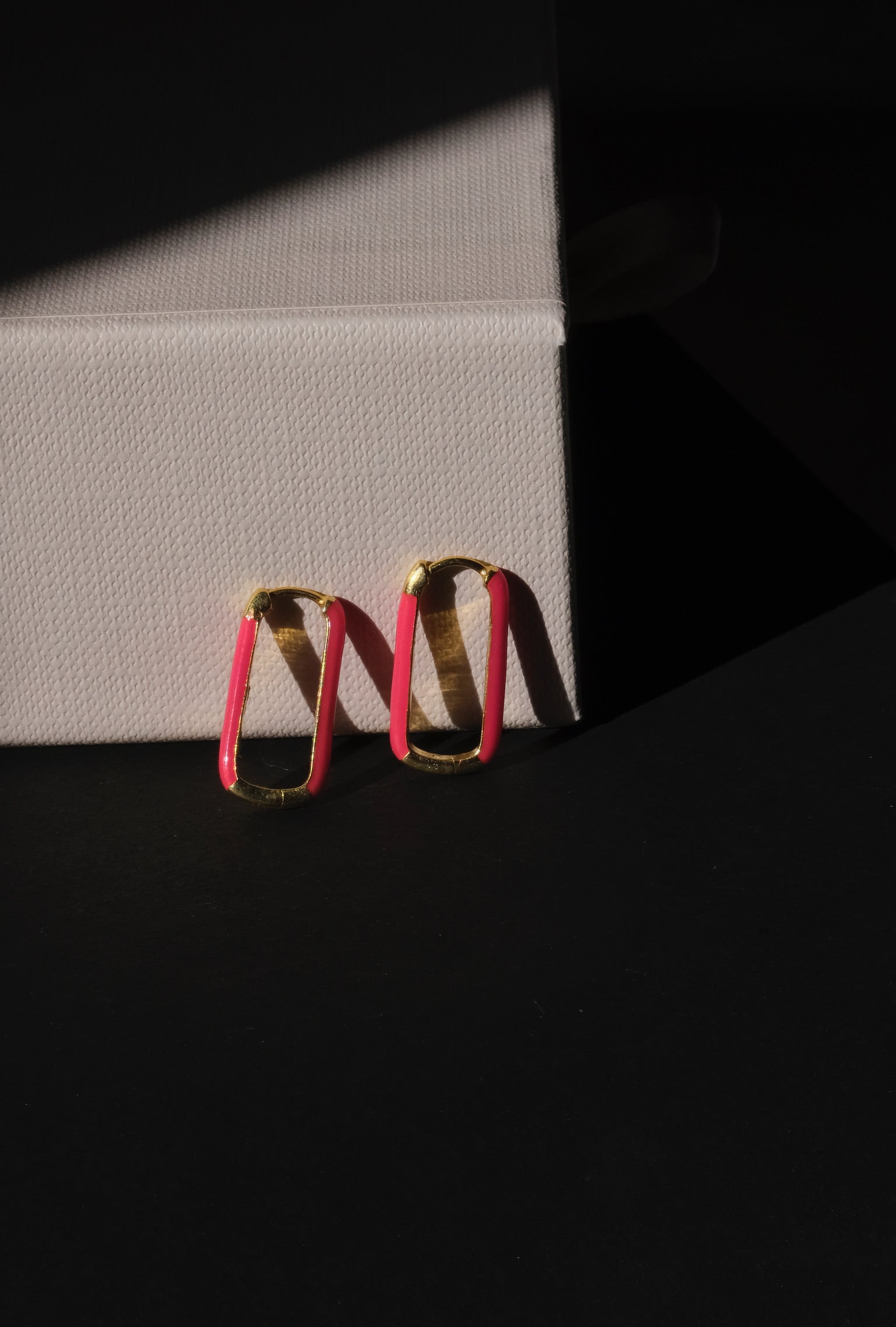 Enamel Long Bar Hoops-Hoops-Anushka Jain Jewellery