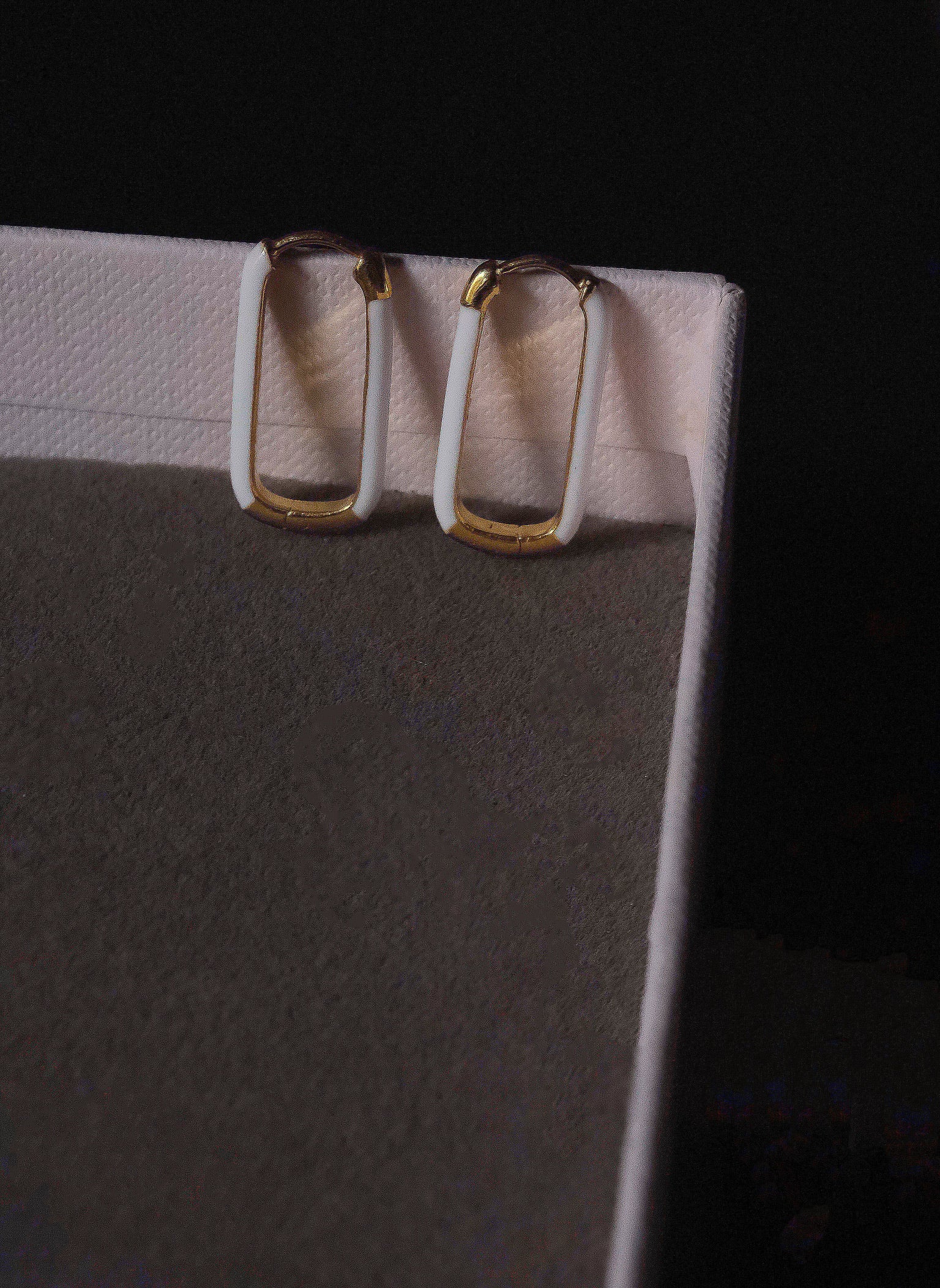 Enamel Long Bar Hoops-Hoops-Anushka Jain Jewellery