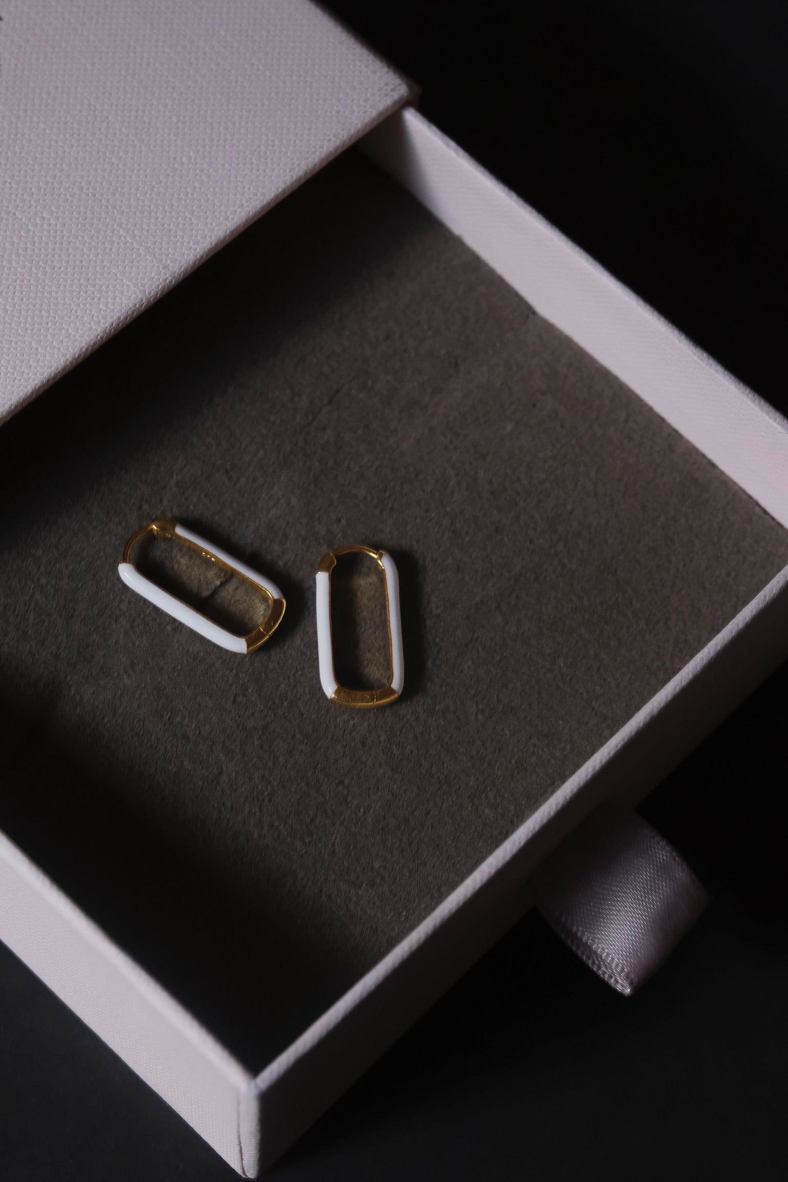 Enamel Long Bar Hoops-Hoops-Anushka Jain Jewellery