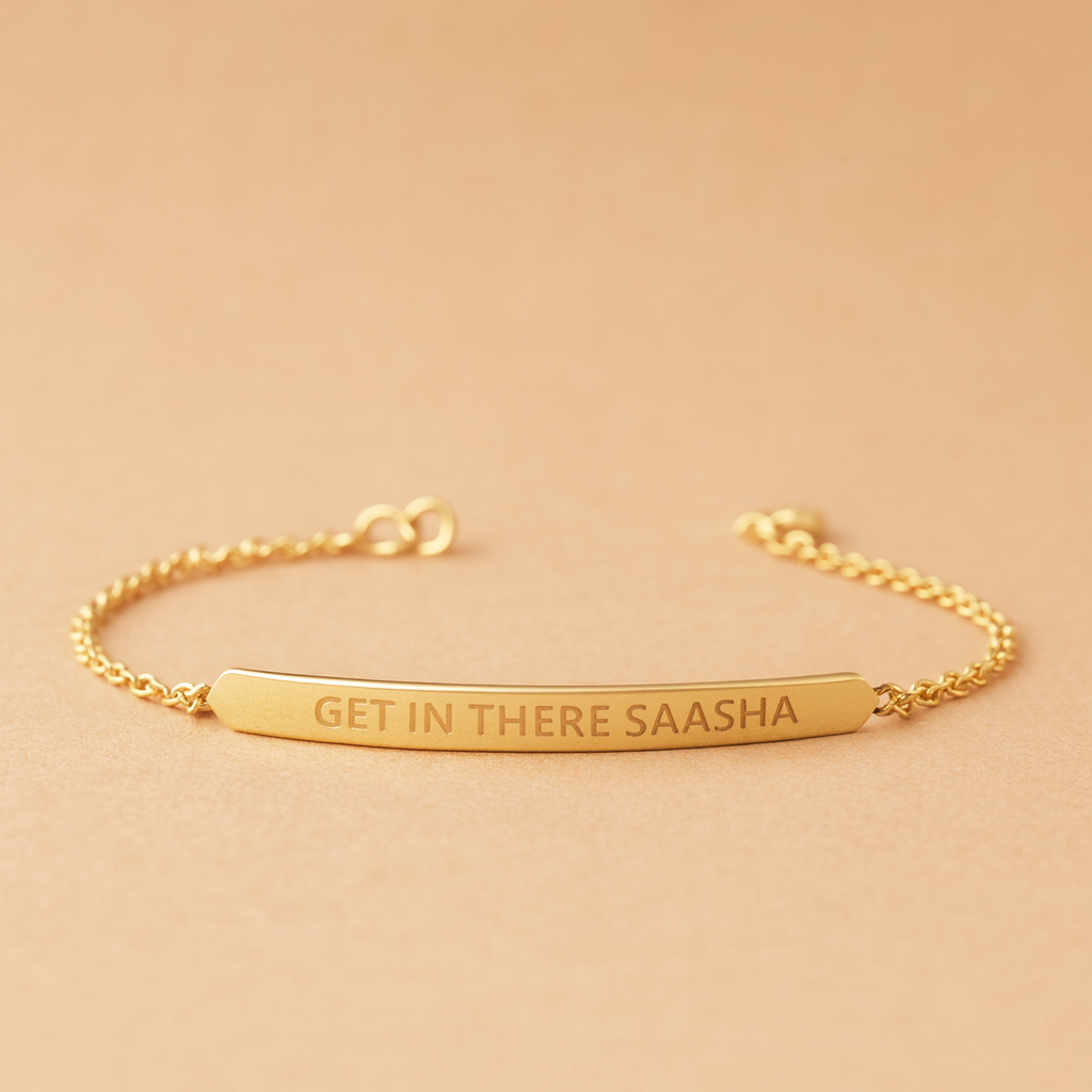 Engrave Bar Bracelet-Bracelets-Anushka Jain Jewellery