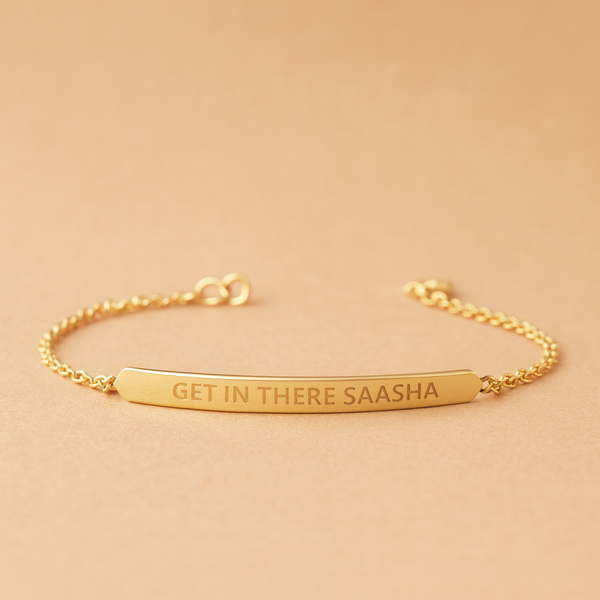 Engrave Bar Bracelet-Bracelets-Anushka Jain Jewellery