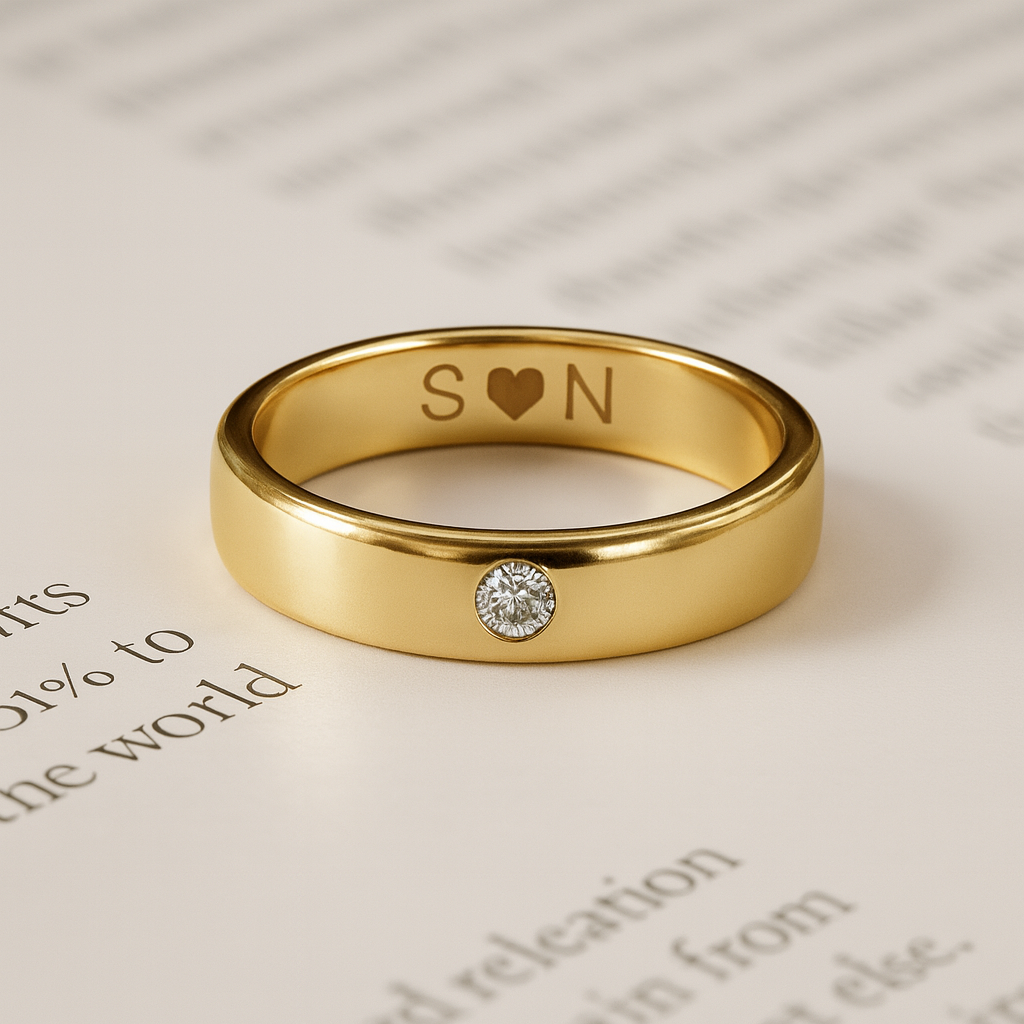 Engrave Diamond Ring-Rings-Anushka Jain Jewellery