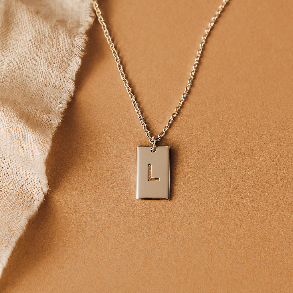 Engraved Bar Necklace-Pendants-Silver-Anushka Jain Jewellery