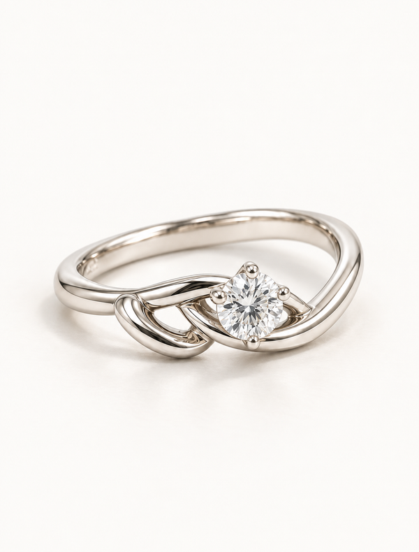 Eterna Twist Solitaire Ring