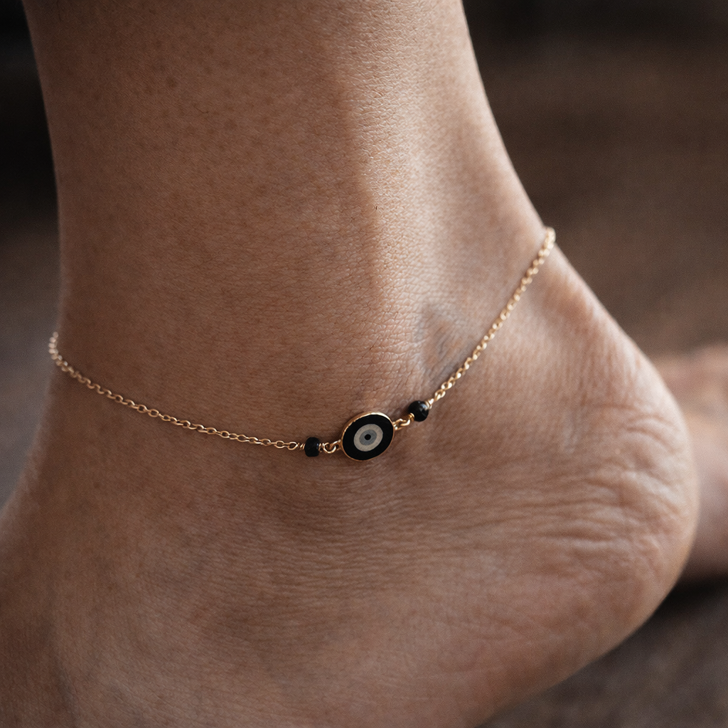 Evil Eye Anklet-Bracelets-Anushka Jain Jewellery