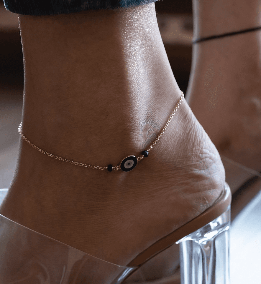 Evil Eye Anklet-Bracelets-Anushka Jain Jewellery