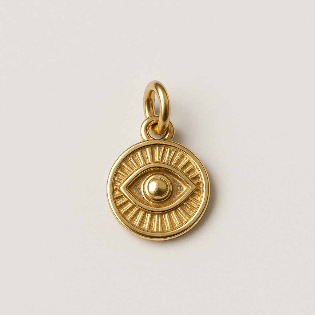 Evil Eye Coin Charm-Charms-Anushka Jain Jewellery