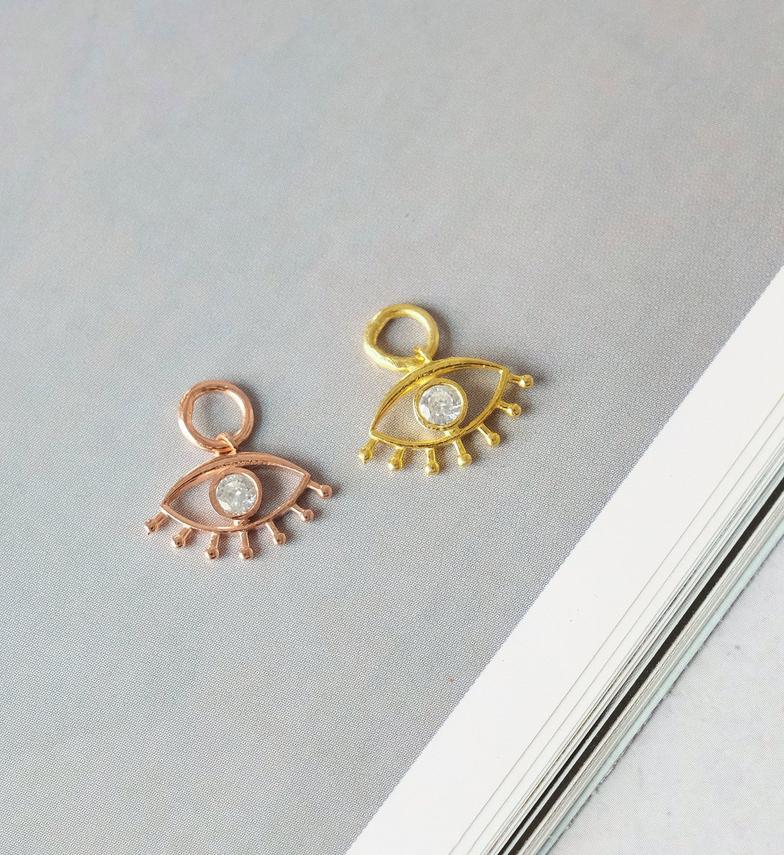 Evil Eye Diamond Charm-Charms-Anushka Jain Jewellery
