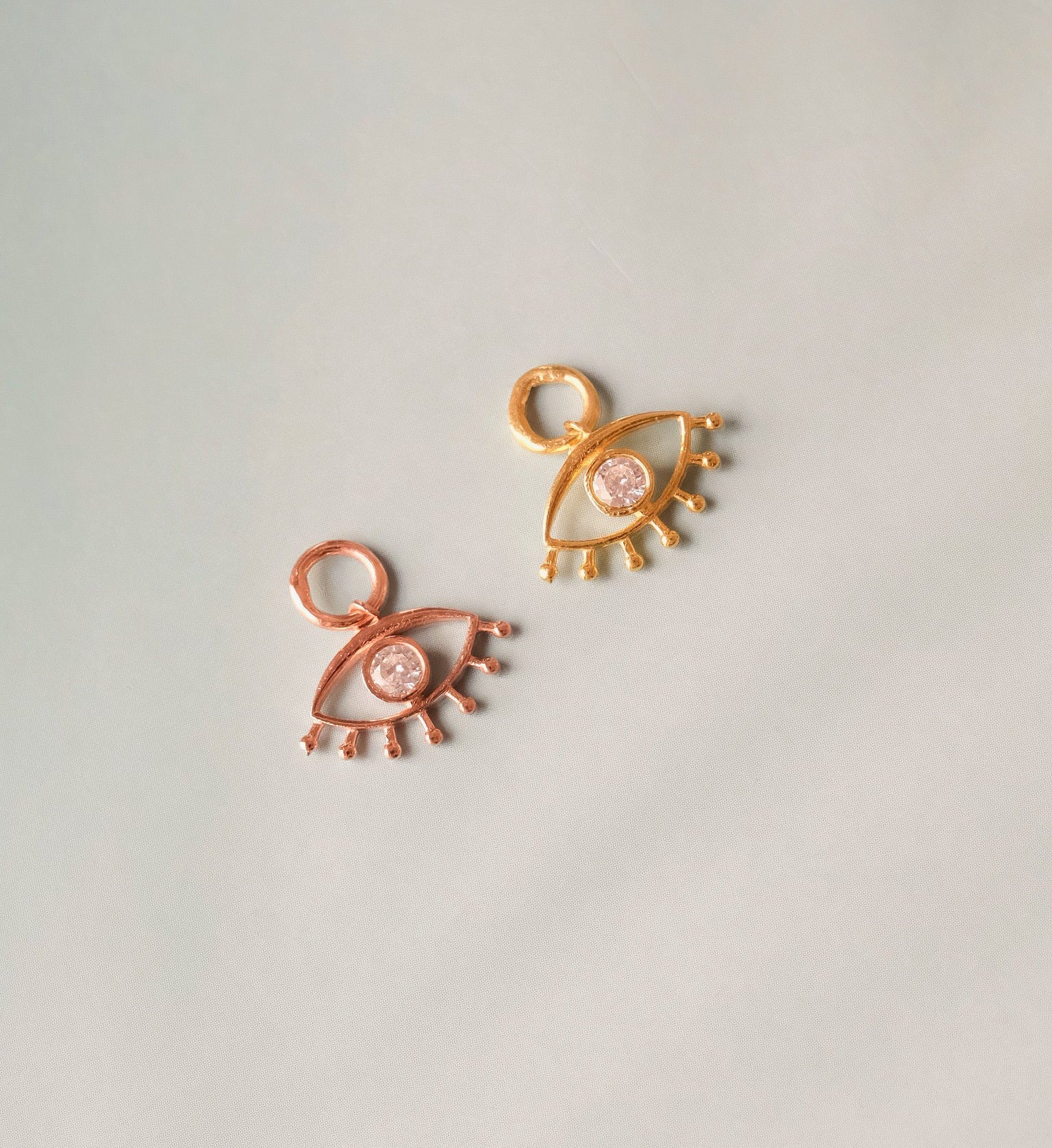 Evil Eye Diamond Charm-Charms-Anushka Jain Jewellery