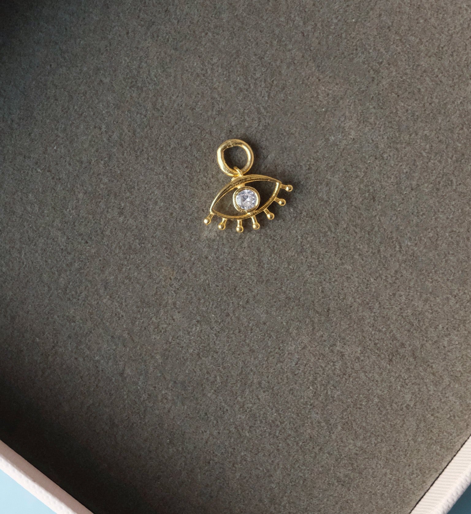 Evil Eye Diamond Charm-Charms-Anushka Jain Jewellery