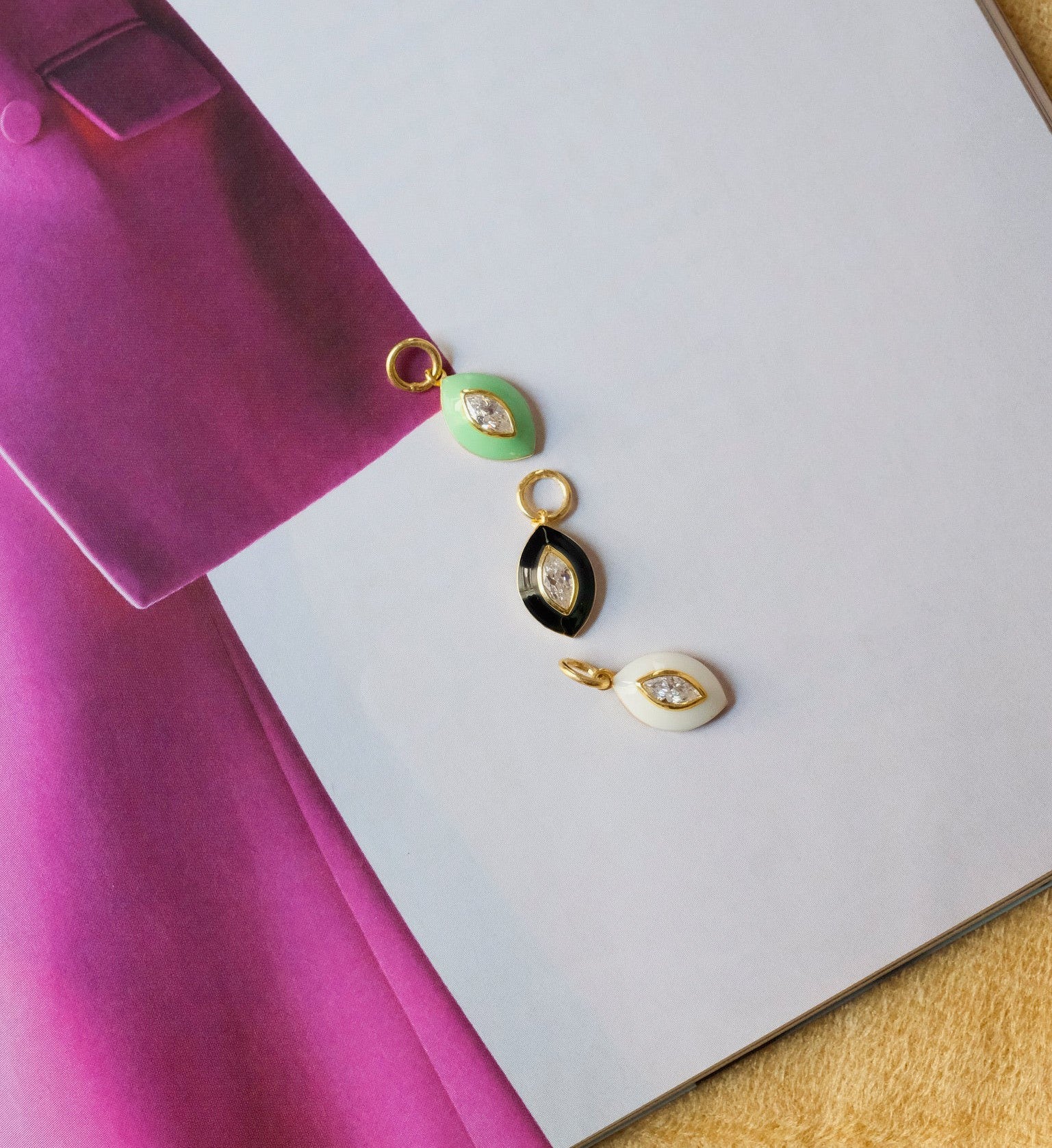 Evil Eye Enamel Charm-Charms-Anushka Jain Jewellery