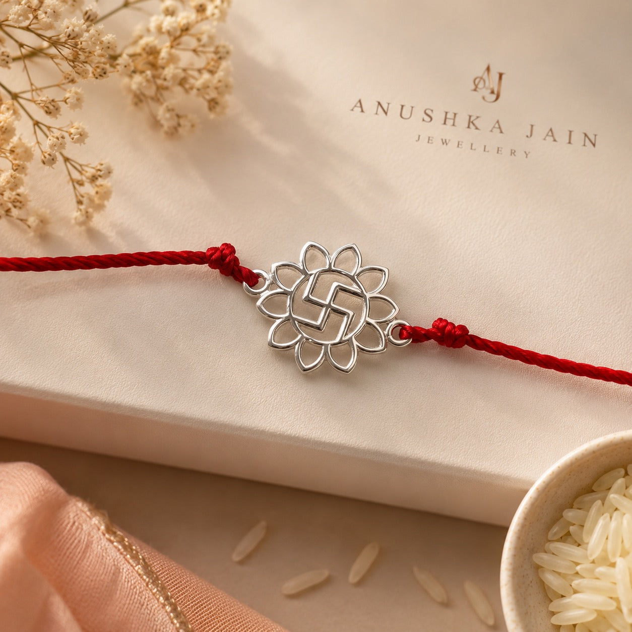 Swastik Flower Rakhi