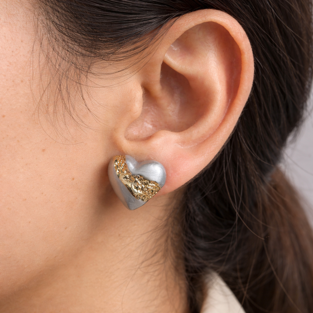 Fancy Heart Earrings-Anushka Jain Jewellery