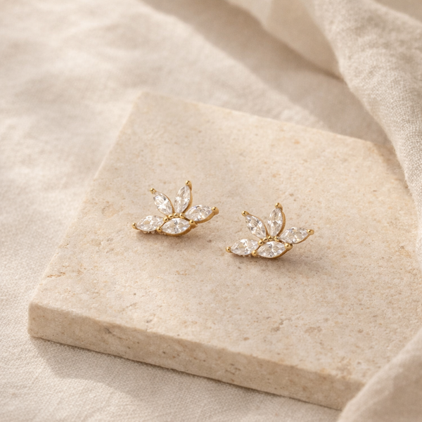 Flora Marquise Studs-Anushka Jain Jewellery