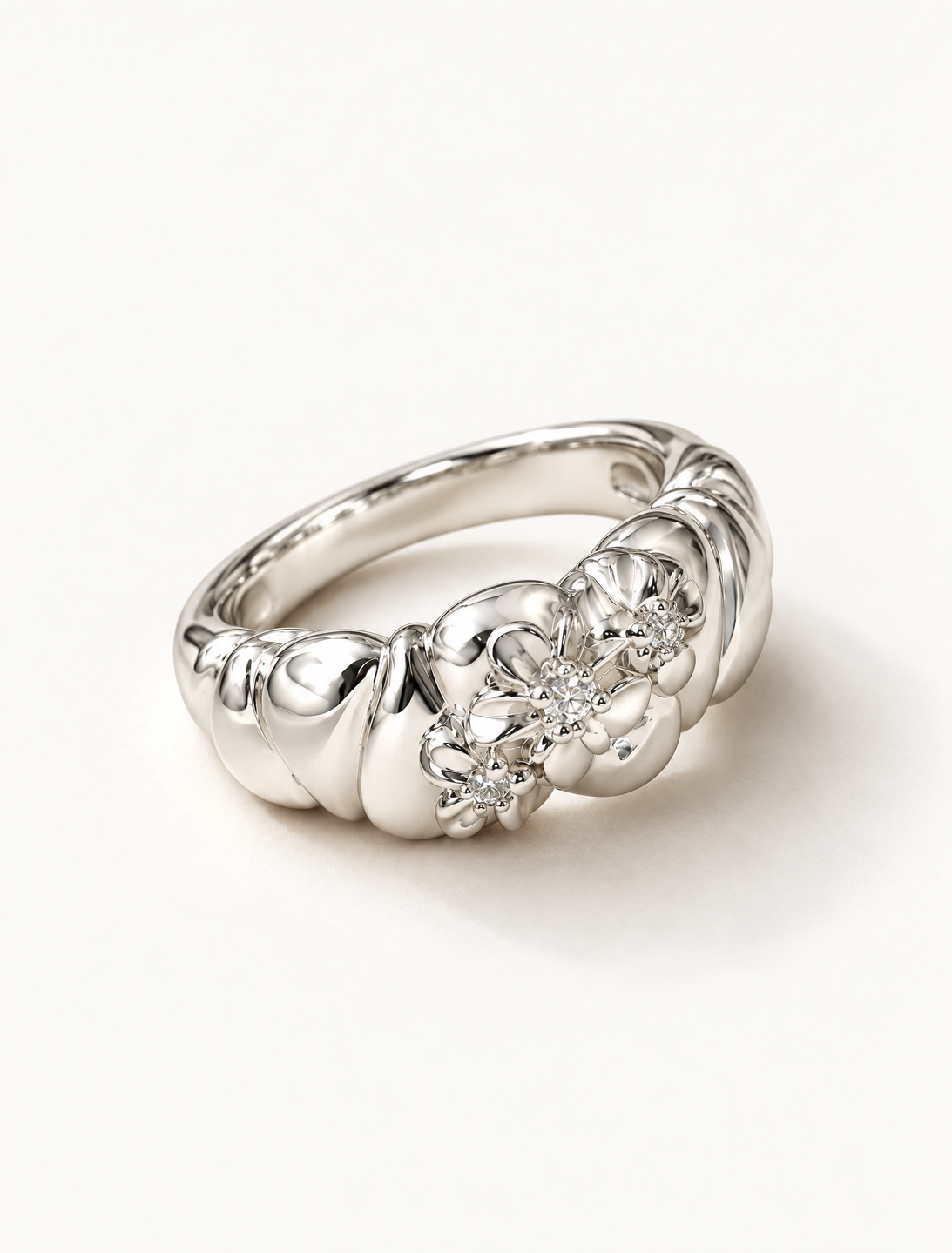 Floral Cluster Statement Ring