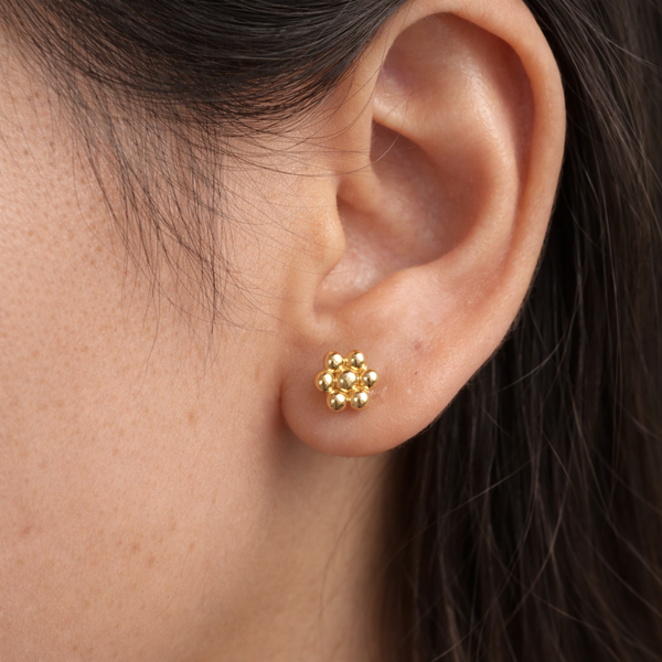 Flower Dot Studs-Anushka Jain Jewellery