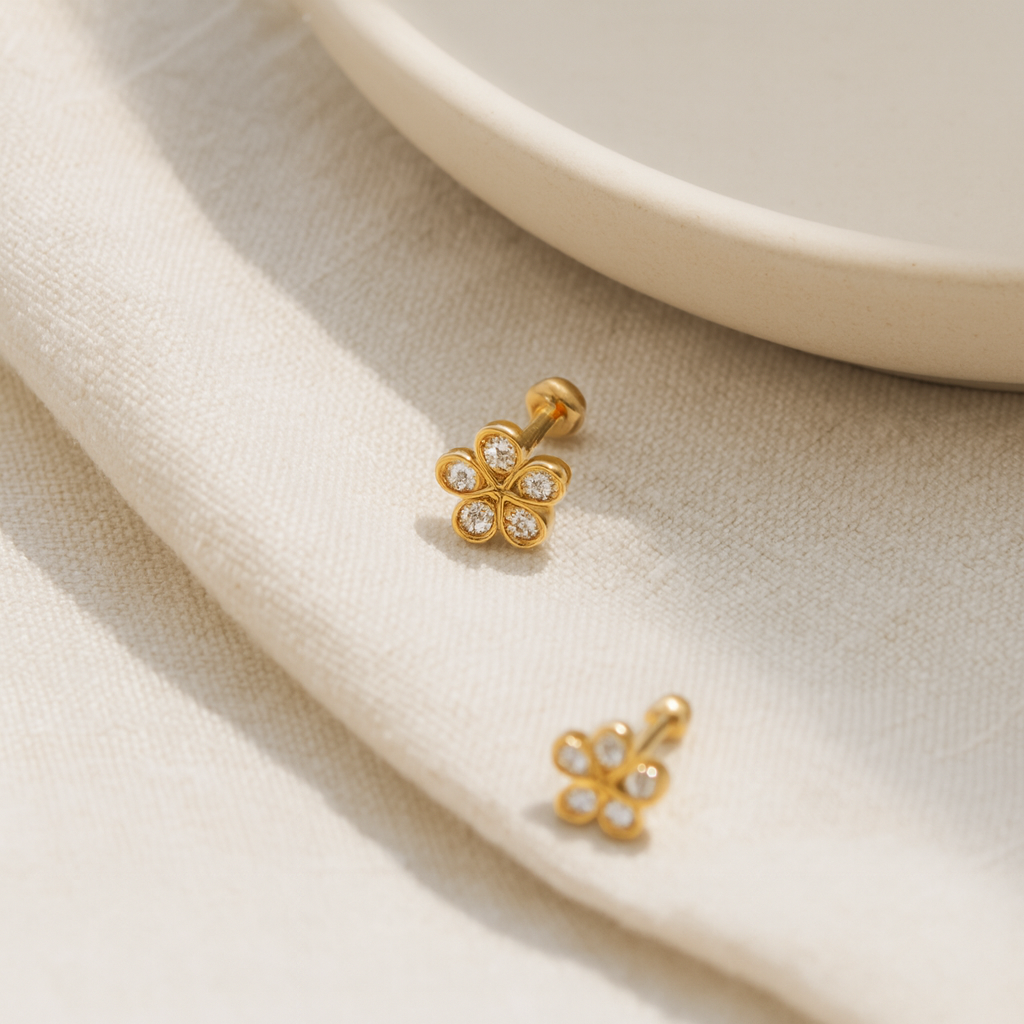 Flower Studs-Studs-Anushka Jain Jewellery