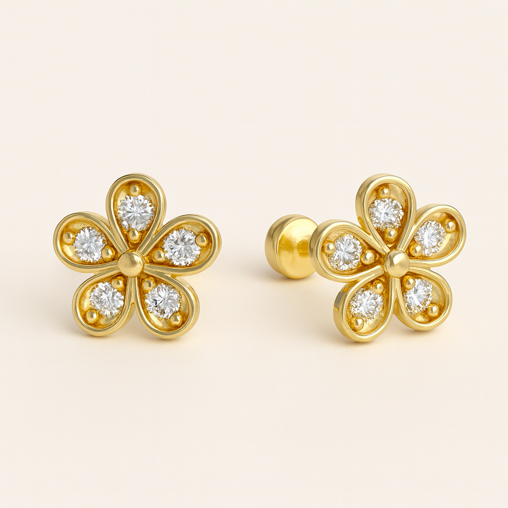 Flower Studs-Studs-Anushka Jain Jewellery