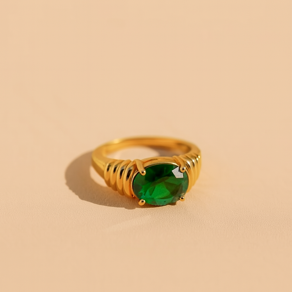 Forest Green Ring-Rings-Anushka Jain Jewellery