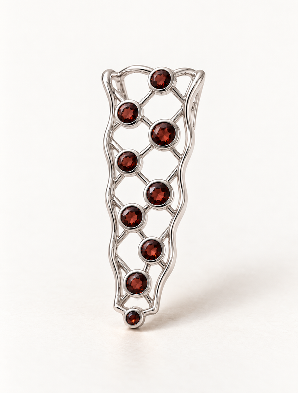 Garnet Cascade Charm