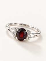Scarlet Grace Garnet Ring