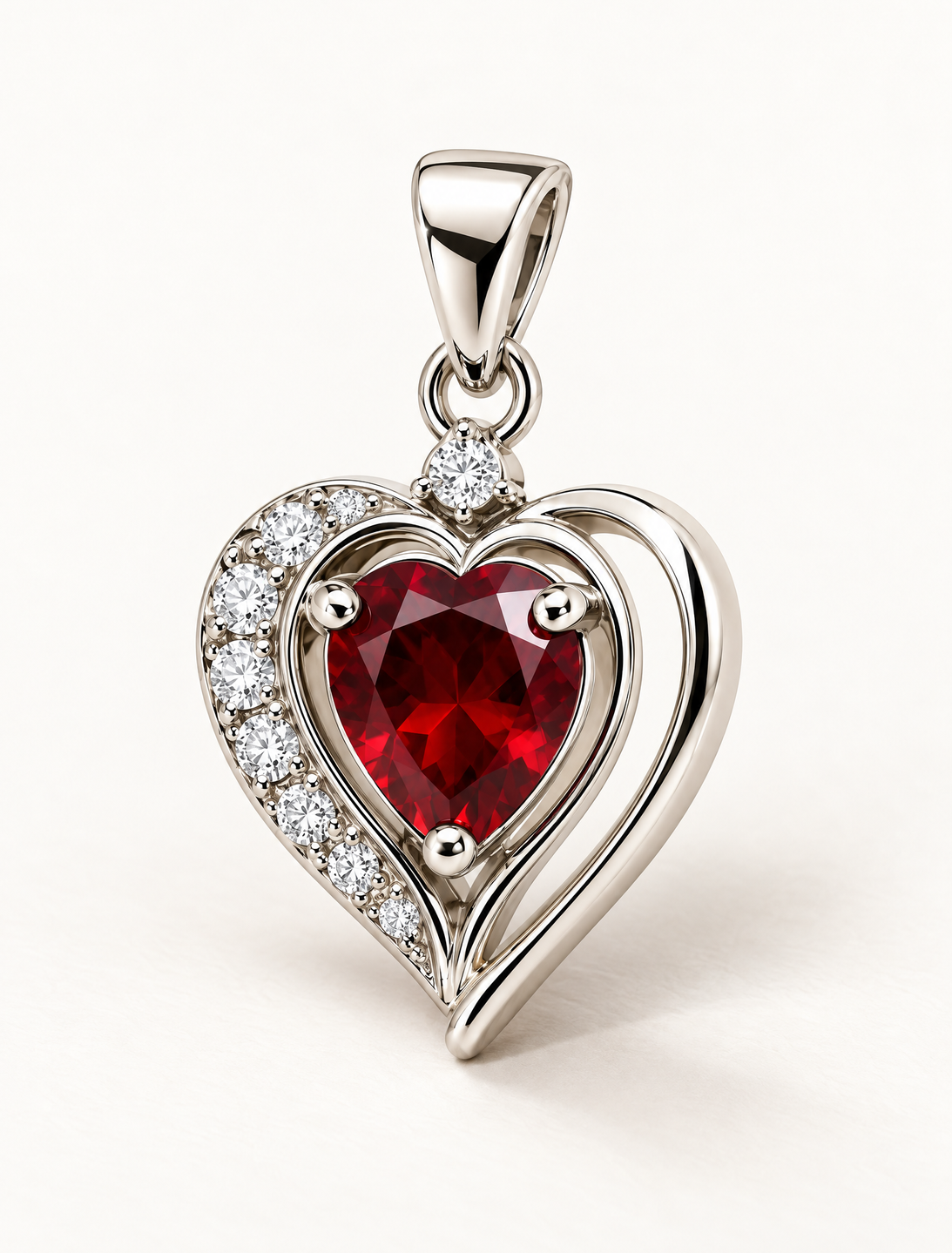 Garnet Pear Cluster Charm