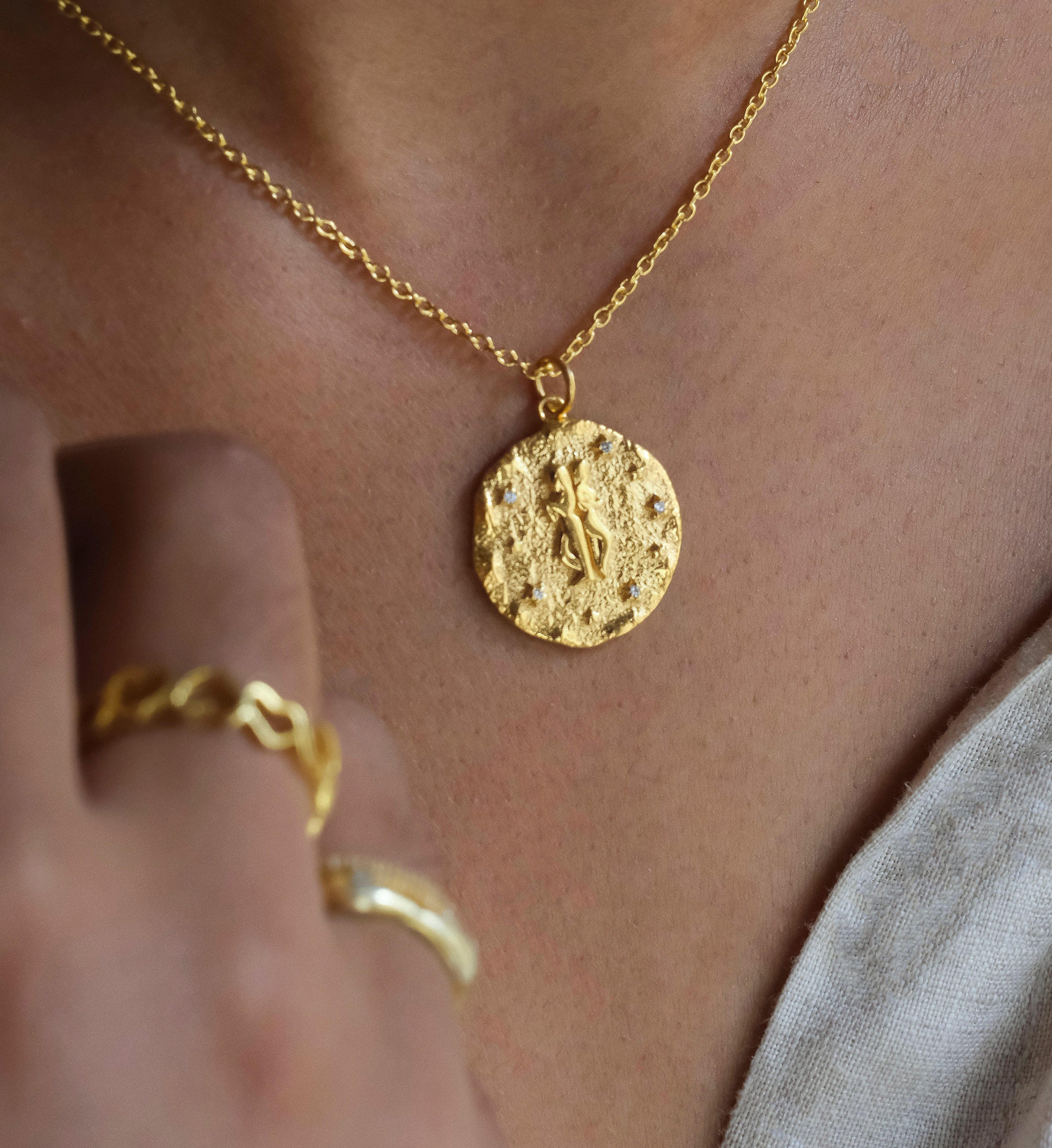 Gemini Zodiac Necklace-Necklaces-Anushka Jain Jewellery