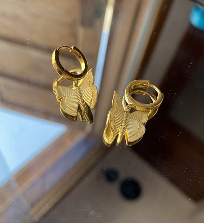 Gold Butterfly Huggies-Huggie-Anushka Jain Jewellery