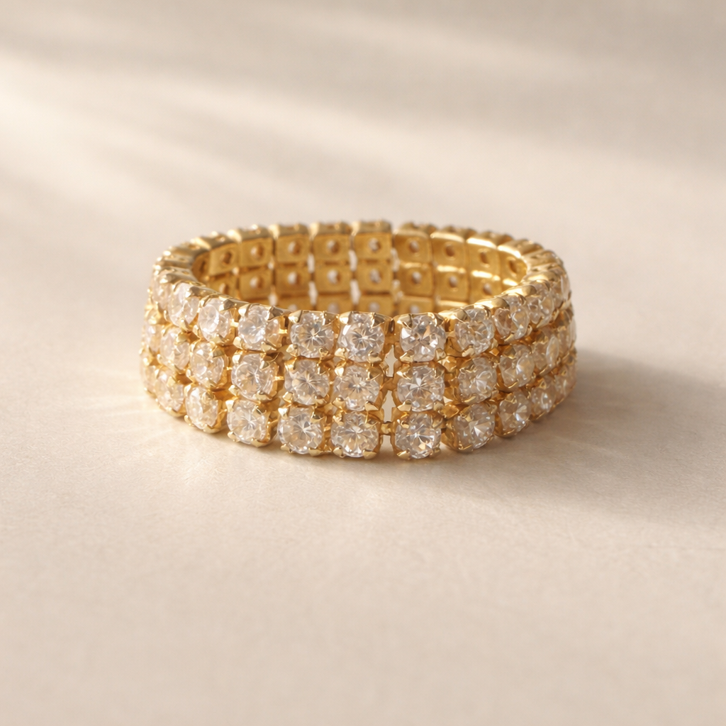 Gold Linky Ring-Anushka Jain Jewellery