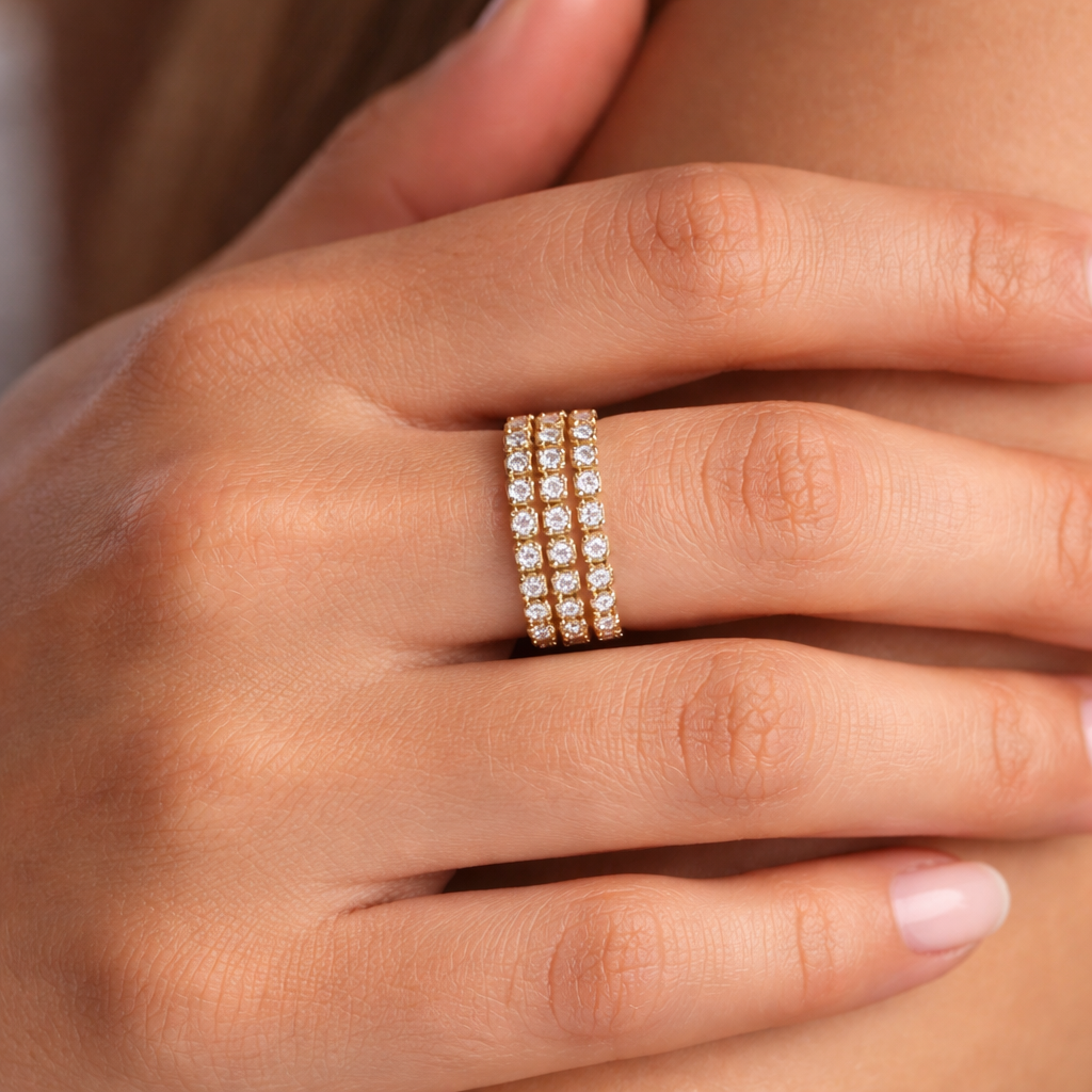 Gold Linky Ring-Anushka Jain Jewellery