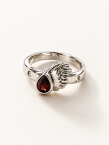 Guardian Wing Garnet Ring