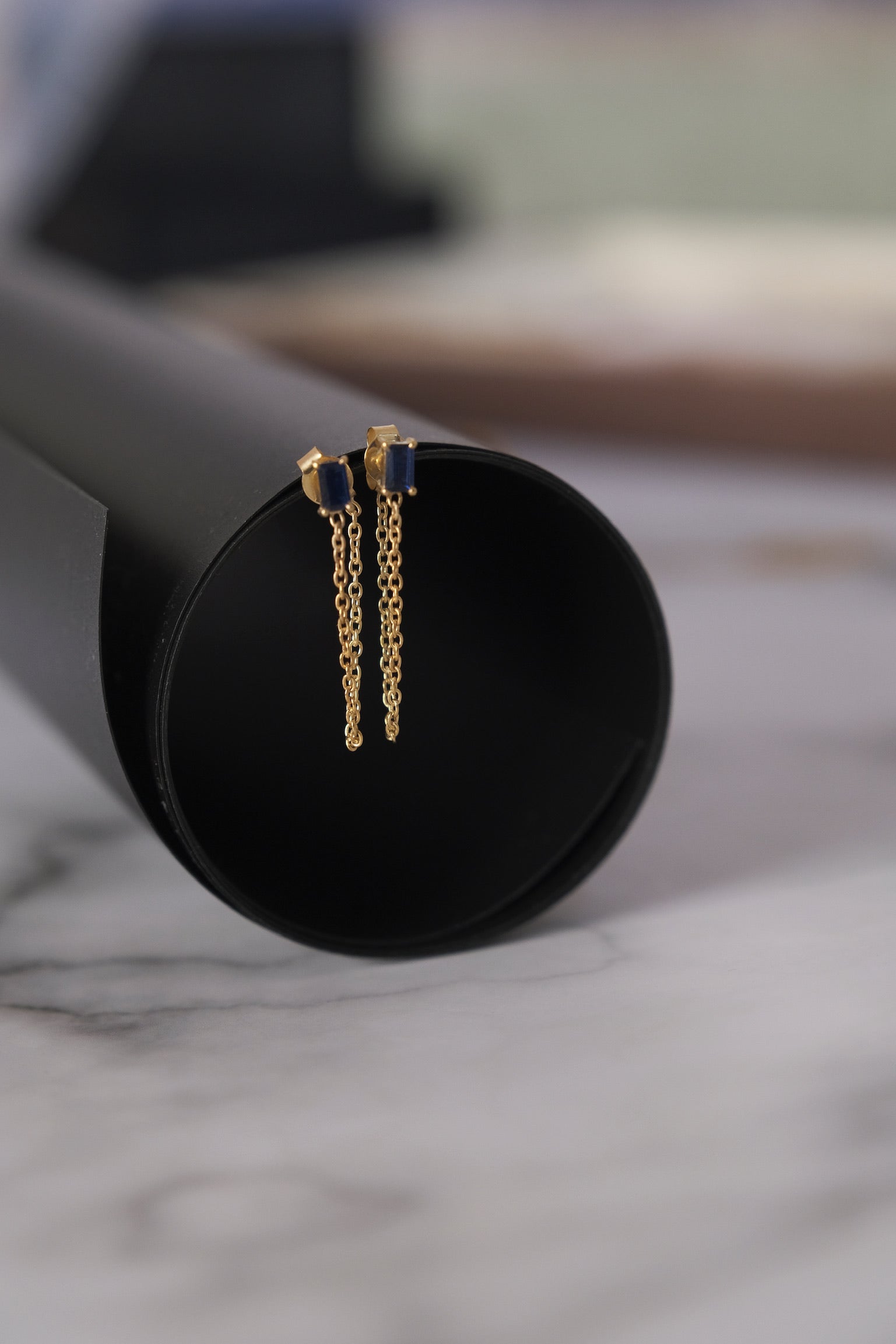 Haley Drop Ear Chain-Chains and Threaders-Anushka Jain Jewellery