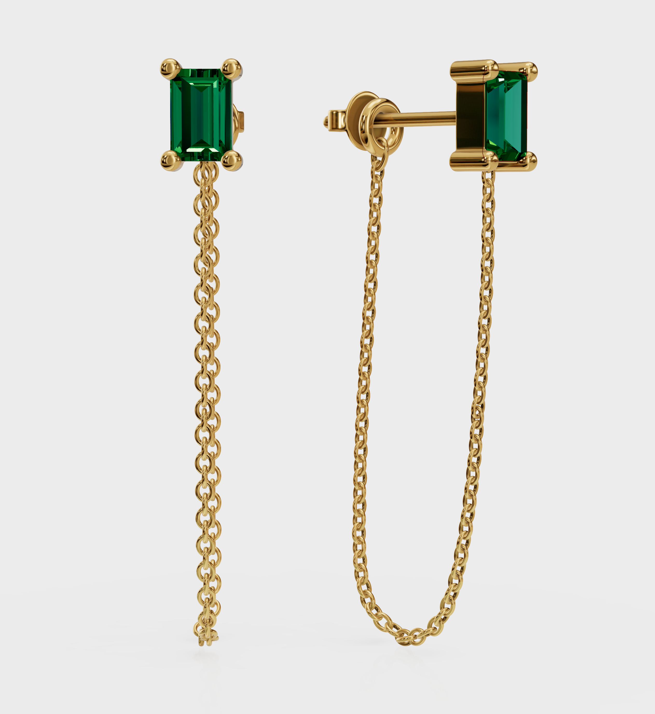 Haley Drop Ear Chain-Chains and Threaders-Anushka Jain Jewellery