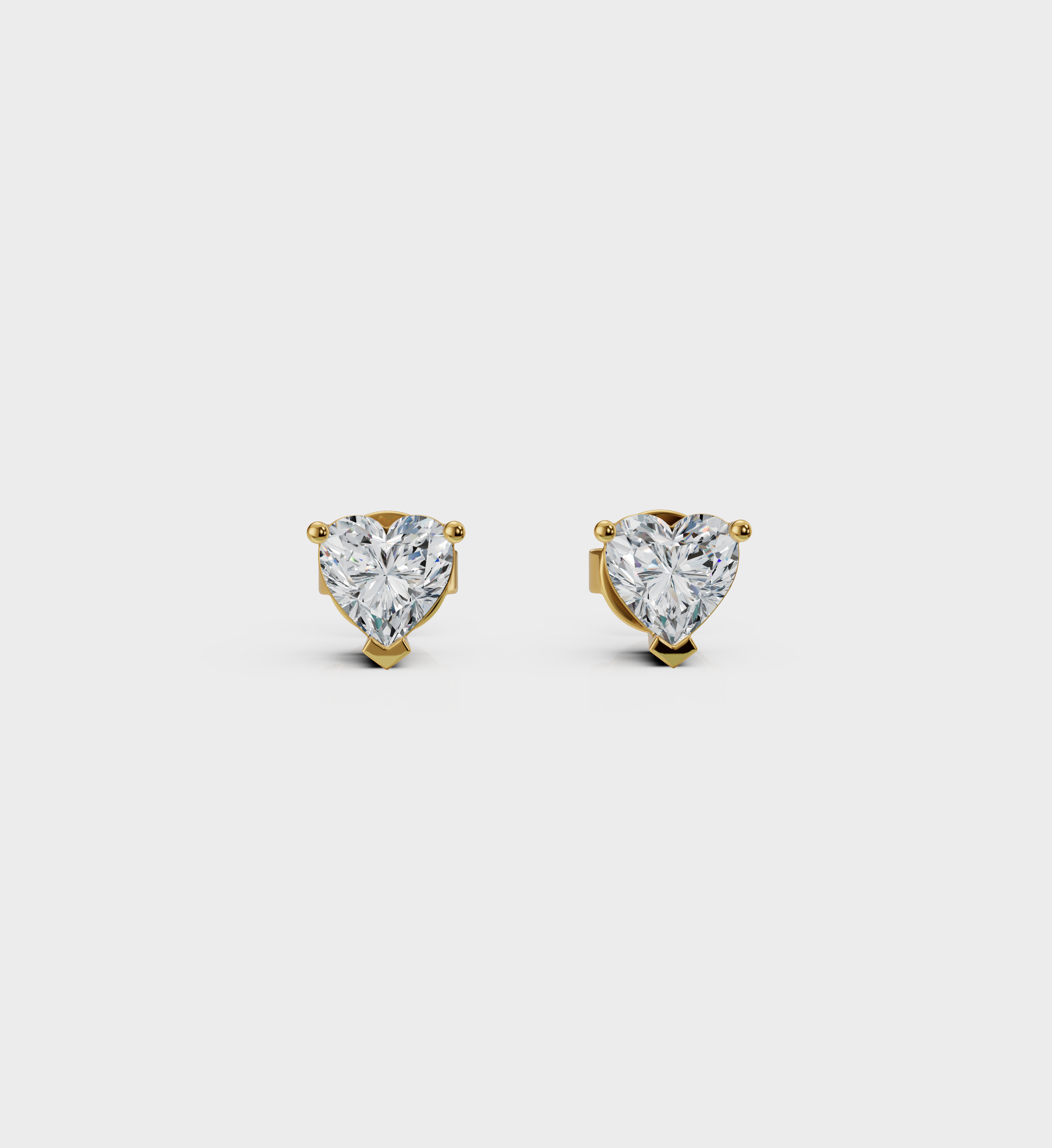 Heart Diamond Studs-Studs-Anushka Jain Jewellery