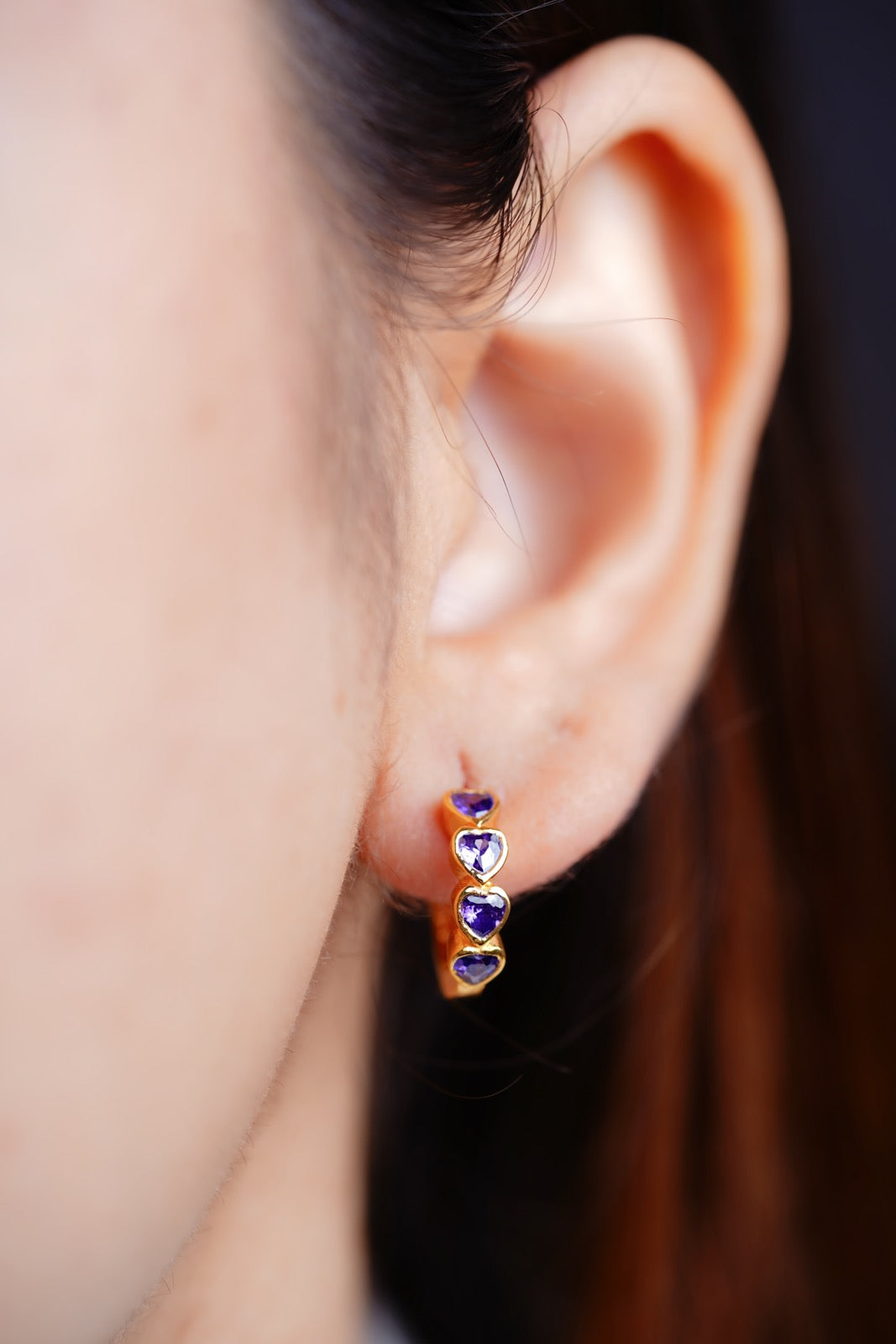 Heart Huggie Hoops-Anushka Jain Jewellery