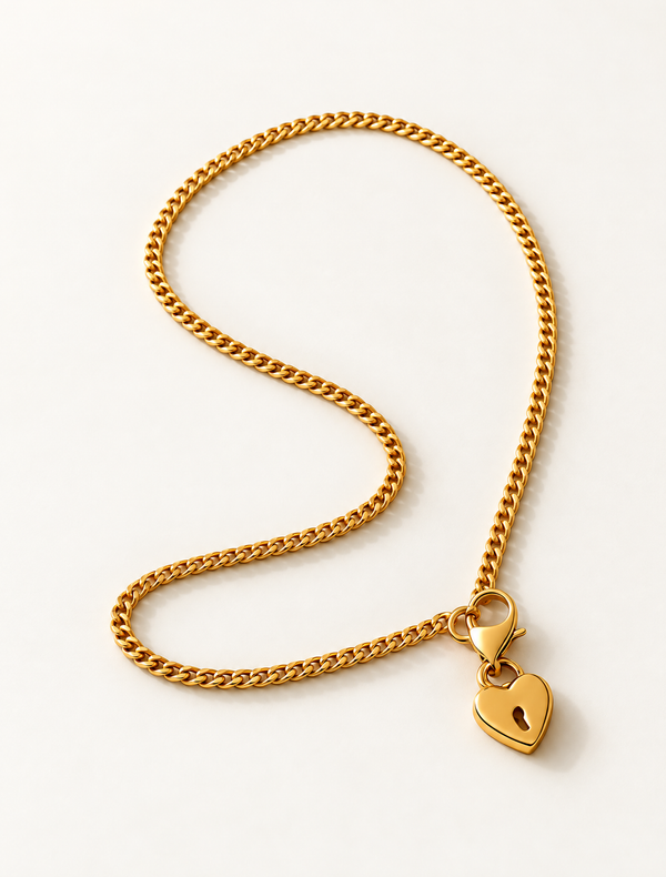 Heart Lock Charm Bracelet