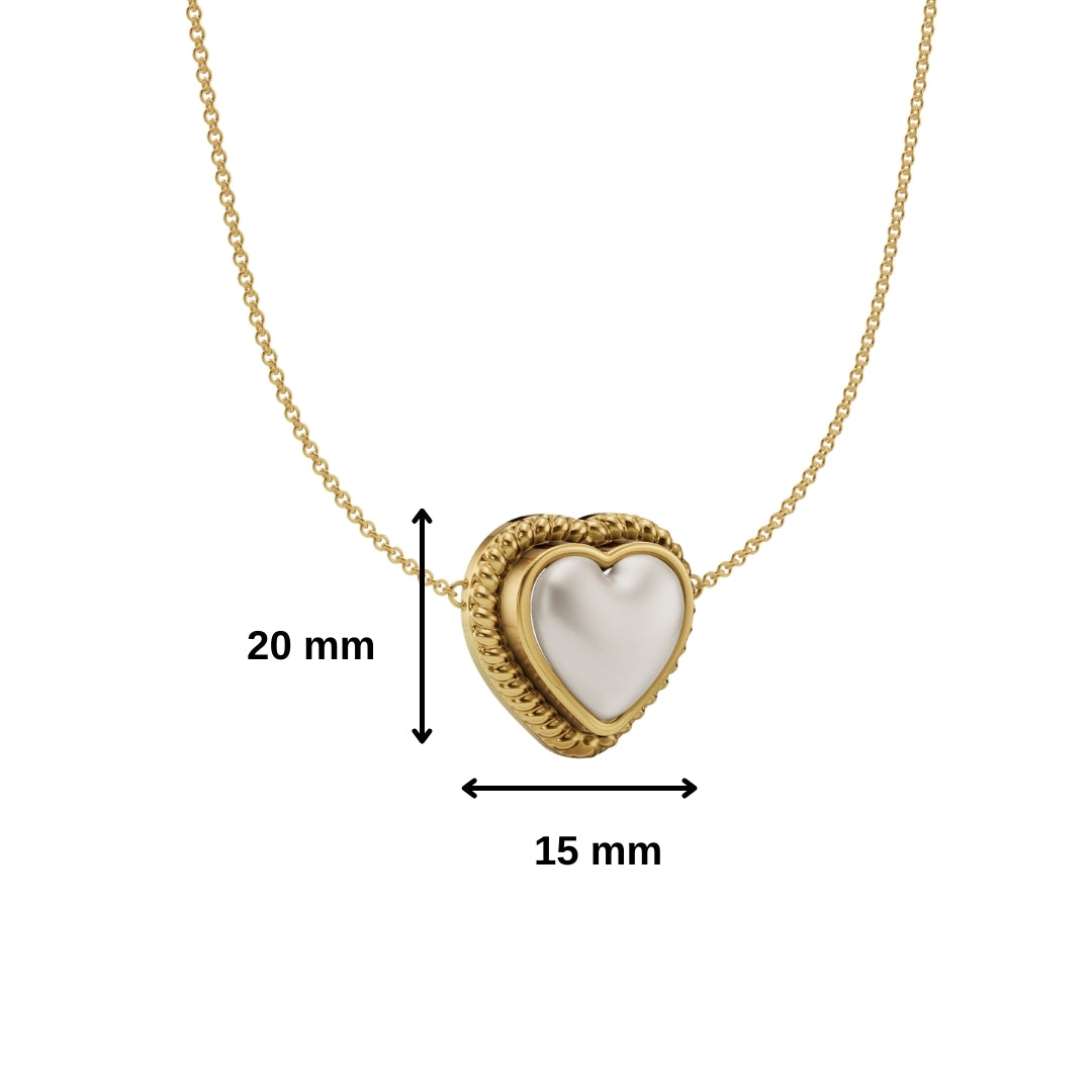 Heart Stone Necklace-Pendants-Anushka Jain Jewellery