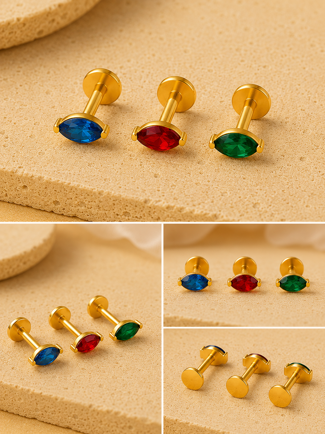 Marquise Combo Studs