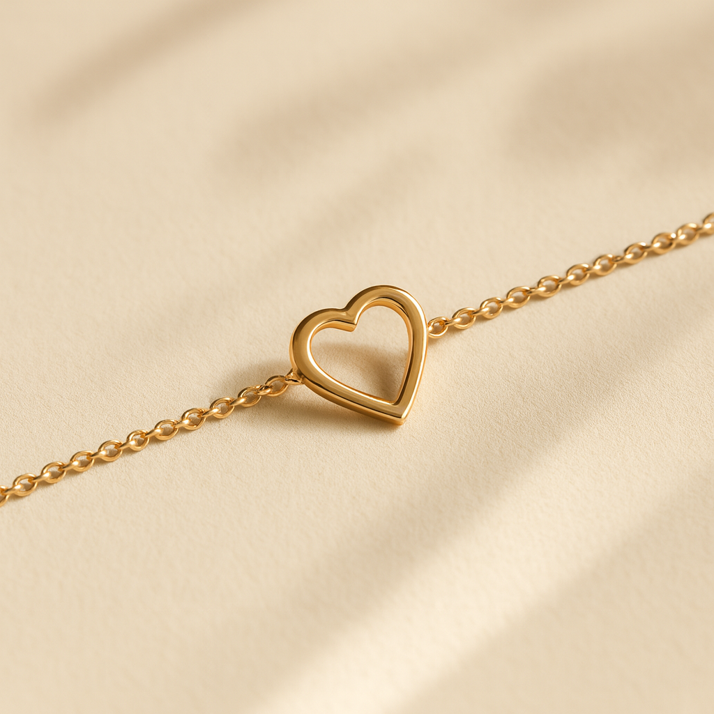 Hollow Heart Bracelet-Bracelets-Anushka Jain Jewellery