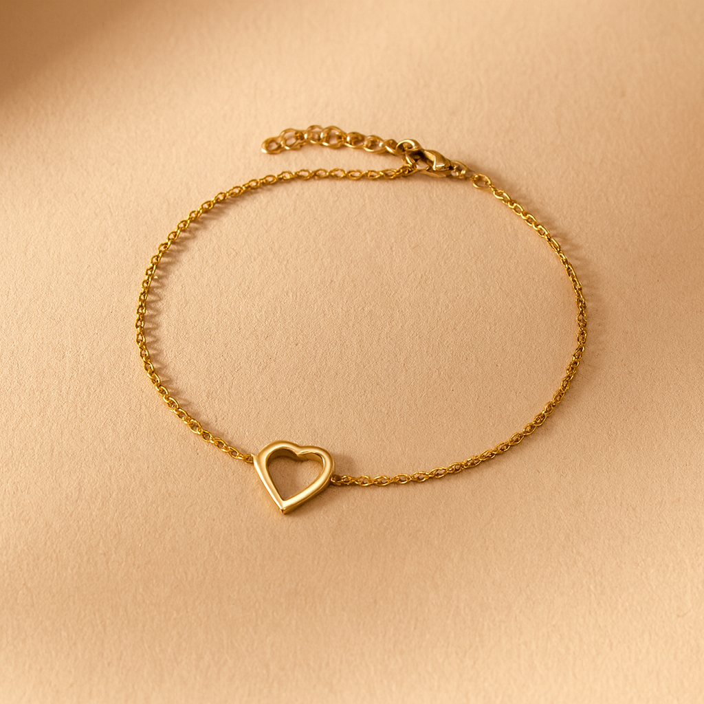 Hollow Heart Bracelet-Bracelets-Anushka Jain Jewellery