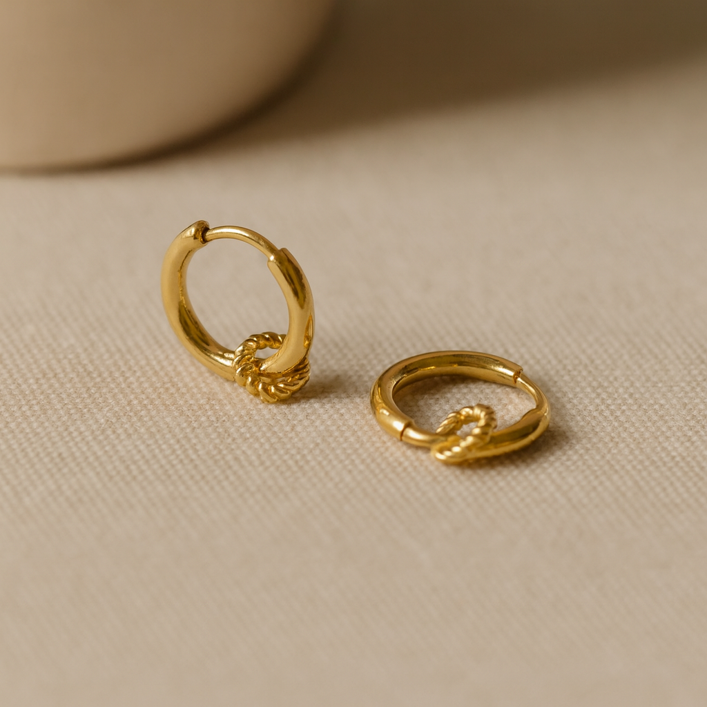 Hoops La Hoop Huggie-Huggie-Gold Vermeil-Anushka Jain Jewellery