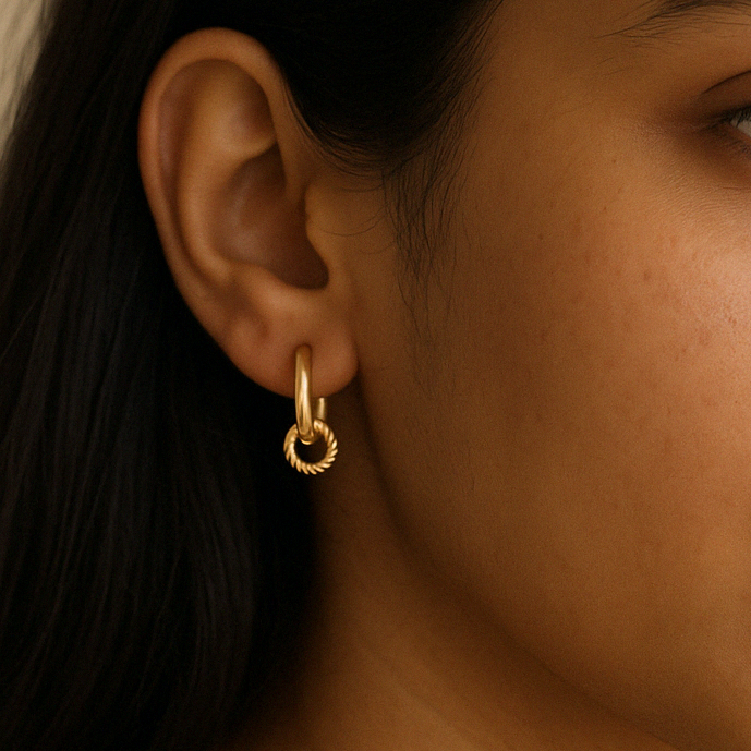 Hoops La Hoop Huggie-Huggie-Anushka Jain Jewellery