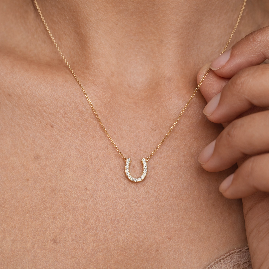 Horseshoe Necklace-Pendants-Anushka Jain Jewellery