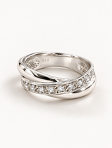 Infinity Twist CZ Ring